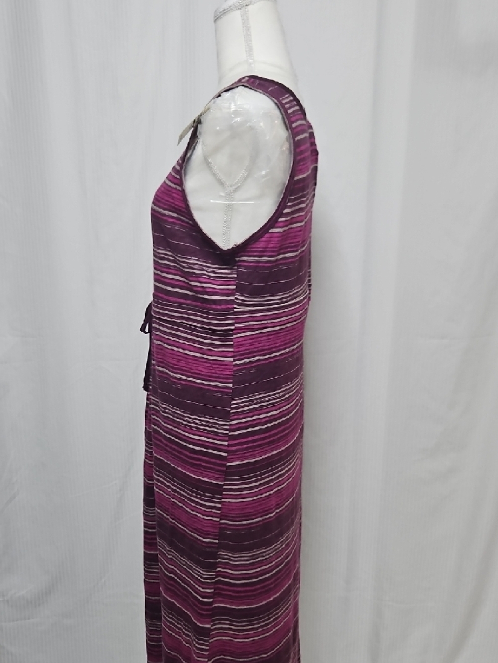 Eddie Bauer Purple and Fuchsia Striped Sleeveless Dress - Picture 5 of 8